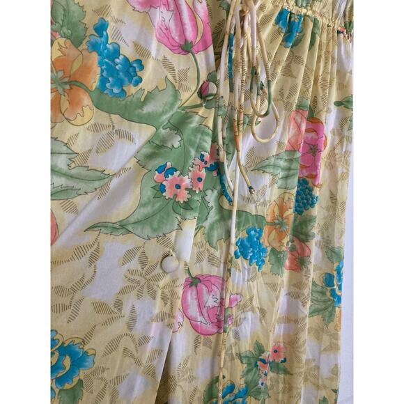 VTG Vanity Fair Floral Peignoir Robe Nightgown Negligee Set Small Made In USA - Picture 3 of 12